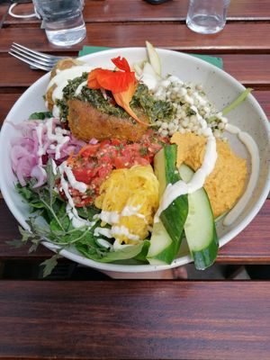 Falafel salad at Garden Cafe at Brigit's Garden in Galway