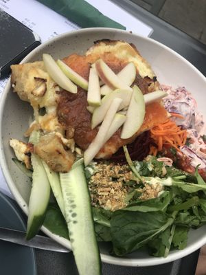 Vegan lentil Dahl at Garden Cafe at Brigit's Garden in Galway