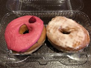 The donuts I bought  at Five Daughters Bakery in Atlanta