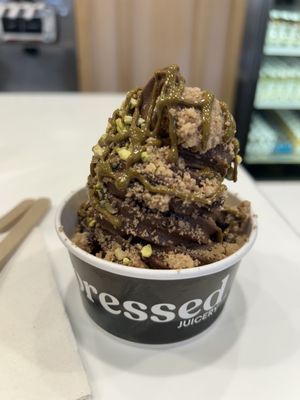 Dubai sundae swapped the strawberries for cookie crumble - delicious!   at Pressed Juicery in Roseville