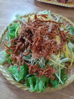 Vegan beef salad at Bo De Tam Bodhicitta in Da Nang
