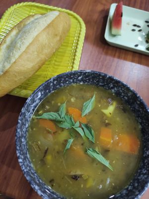 Stewed vegetables at Bo De Tam Bodhicitta in Da Nang