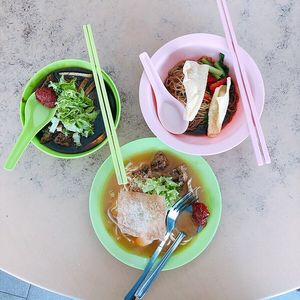Lor mee, mee jawa, wonton mee at Phor Tay Ling 菩提林素食 in Penang