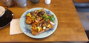 Roasted bread with sweet potatoe at La Finca in Mallorca