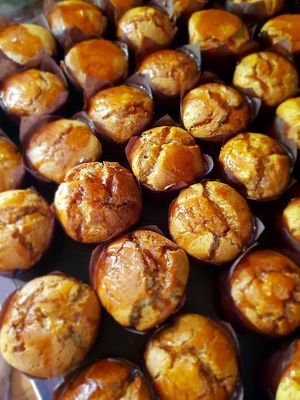 Vegan muffins at Les Tabliers Vert in Tahiti