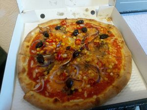 Vegan Fireball at Woody's Stonebaked Pizza Co in Paisley