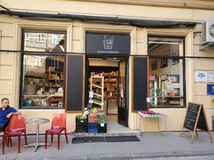 Outside at Koszyk Smakow in Warsaw