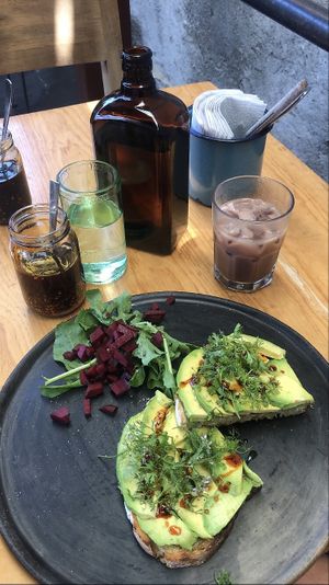 Avo toast  at Boulenc in Oaxaca