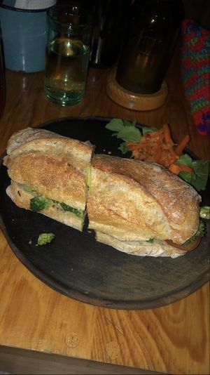 Sautéed broccoli sandwich  at Boulenc in Oaxaca