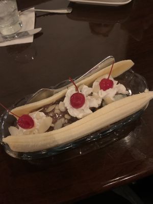 Banana split  at Benchmark American Brasserie in Texarkana
