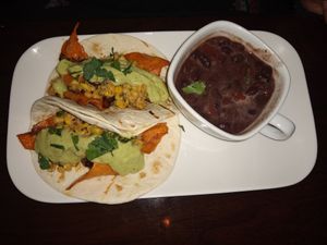 Sweet Potato tacos at Benchmark American Brasserie in Texarkana