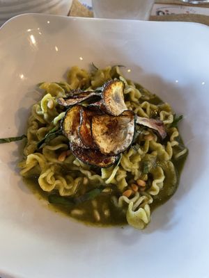 Mafalde al pesto  at Ciccia Osteria in San Diego