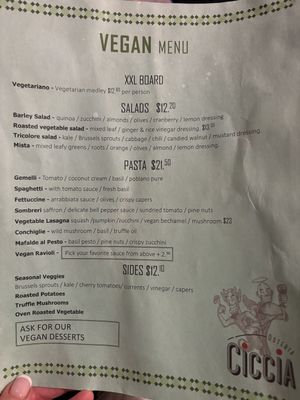   at Ciccia Osteria in San Diego