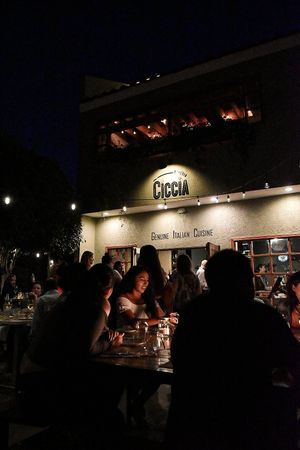 Patio at Ciccia Osteria in San Diego