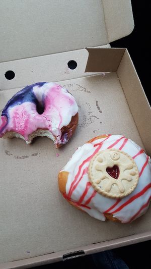 Donuts (bottom right not vegan) at WHO CULT in Bridgend