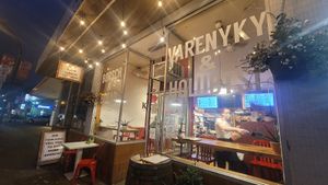 Outside at Kozak Ukraїnian Eatery in New Westminster