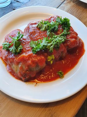 Cabbage rolls at Kozak Ukraїnian Eatery in New Westminster