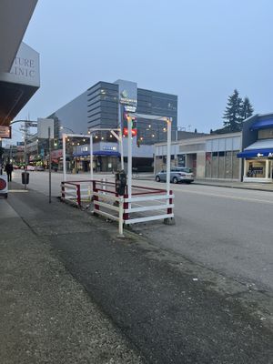 Outside seating area  at Kozak Ukraїnian Eatery in New Westminster