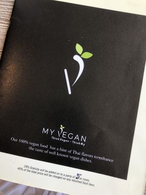 My Vegan Menu  at My Vegan in Pasadena