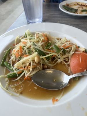 Papaya salad- moreish!  at My Vegan in Pasadena