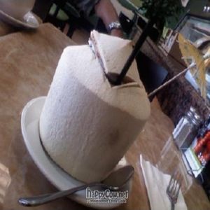 coconut juice at My Vegan in Pasadena