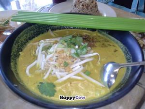 yellow curry noodle at My Vegan in Pasadena