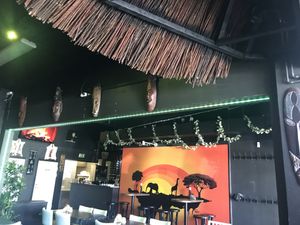 African decor makes it very fun at Zaion Horn of Afrika in Umea