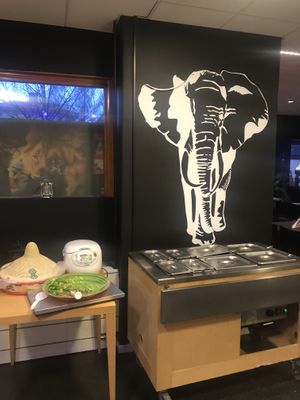 This side is the all vegan buffet with 8 all vegan choices plus salad, injera and I think rice (I always stick with the injera) at Zaion Horn of Afrika in Umea