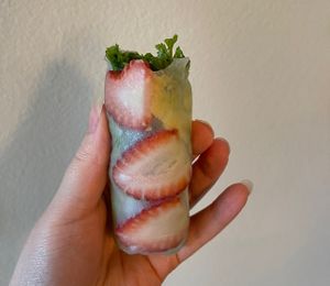 strawberry and avocado roll   #Veganuary at Goi Cuon in San Diego