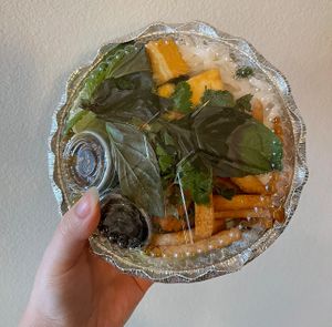 fixings for the vegan soup #Veganuary at Goi Cuon in San Diego