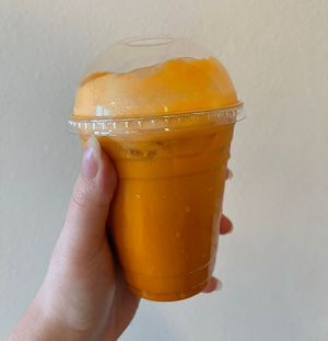 thai iced tea (with coconut milk)  #Veganuary at Goi Cuon in San Diego