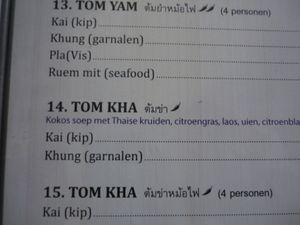 Veganisable choices at Pinto Thai in Enschede