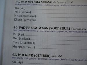 Veganisable options at Pinto Thai in Enschede