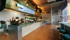 Downstairs interior at Henry's Burgers in Fitzroy