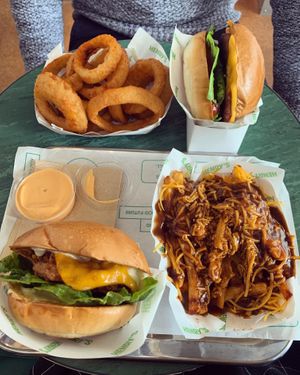 Our epic feast  at Henry's Burgers in Fitzroy