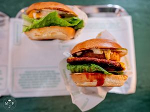 Hightop and Chicken'd Out at Henry's Burgers in Fitzroy