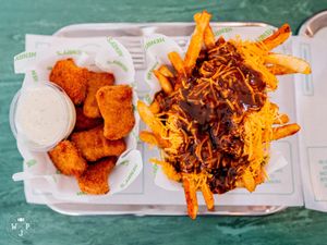 Nuggets and Disco Fries  at Henry's Burgers in Fitzroy