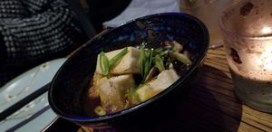 Tofu agadashi at Mudbar in Launceston