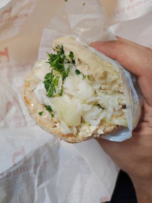 Pita Sandwiches Falafel at Hummus Bar - Király Utca in Budapest