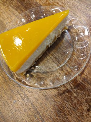 Vegan cheesecake at Turun Kirjakahvila in Turku