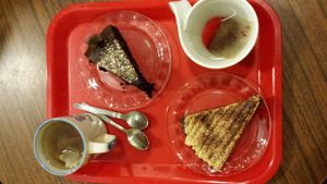 our teas and pies at Turun Kirjakahvila in Turku