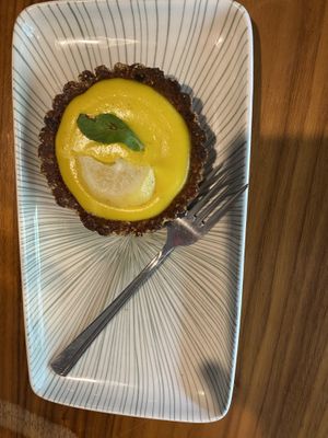 Raw Lemon tart   at Markt Kitchen in Skopje