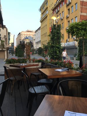 Outside area. at Markt Kitchen in Skopje