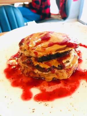 Vegan pancakes at Markt Kitchen in Skopje