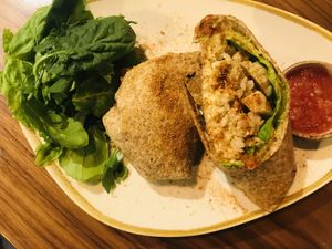 Seitan wrap at Markt Kitchen in Skopje