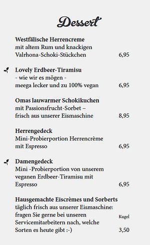 Veganes "Lovely Erdbeer-Tiramisu". Sehr lecker, aber erinnert eher an Erdbeerkuchen als an Tiramisu. at Grosser Kiepenkerl in Muenster