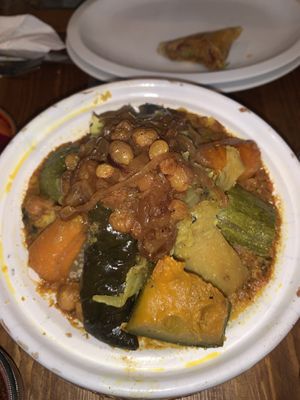 Vegan cous cous   at Fine Mama in Marrakech