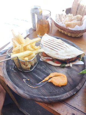 Falafel wrap at Fine Mama in Marrakech