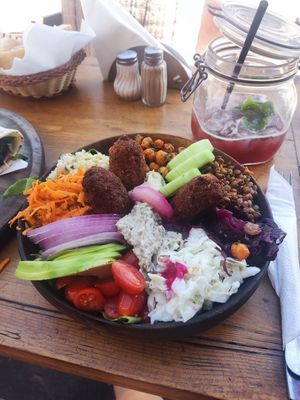 Falafel bowl at Fine Mama in Marrakech