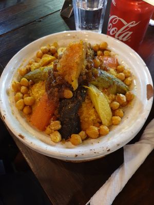 Vegetable couscous at Fine Mama in Marrakech